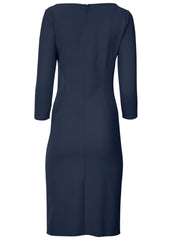 Ponte Ruched Dress Navy