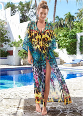 Long Kimono Cover Up Jungle Party