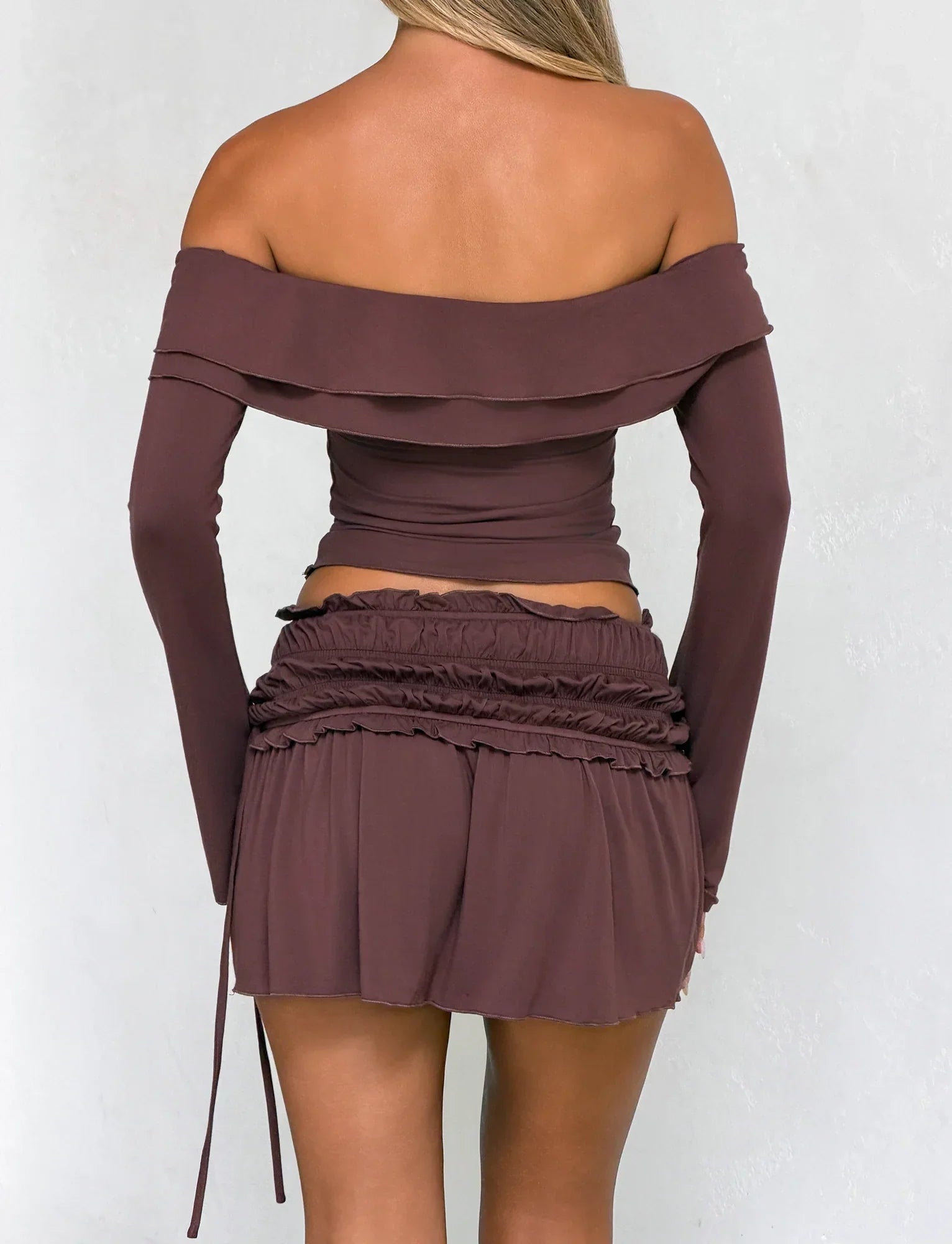DENALI LONG SLEEVE TOP CHOCOLATE