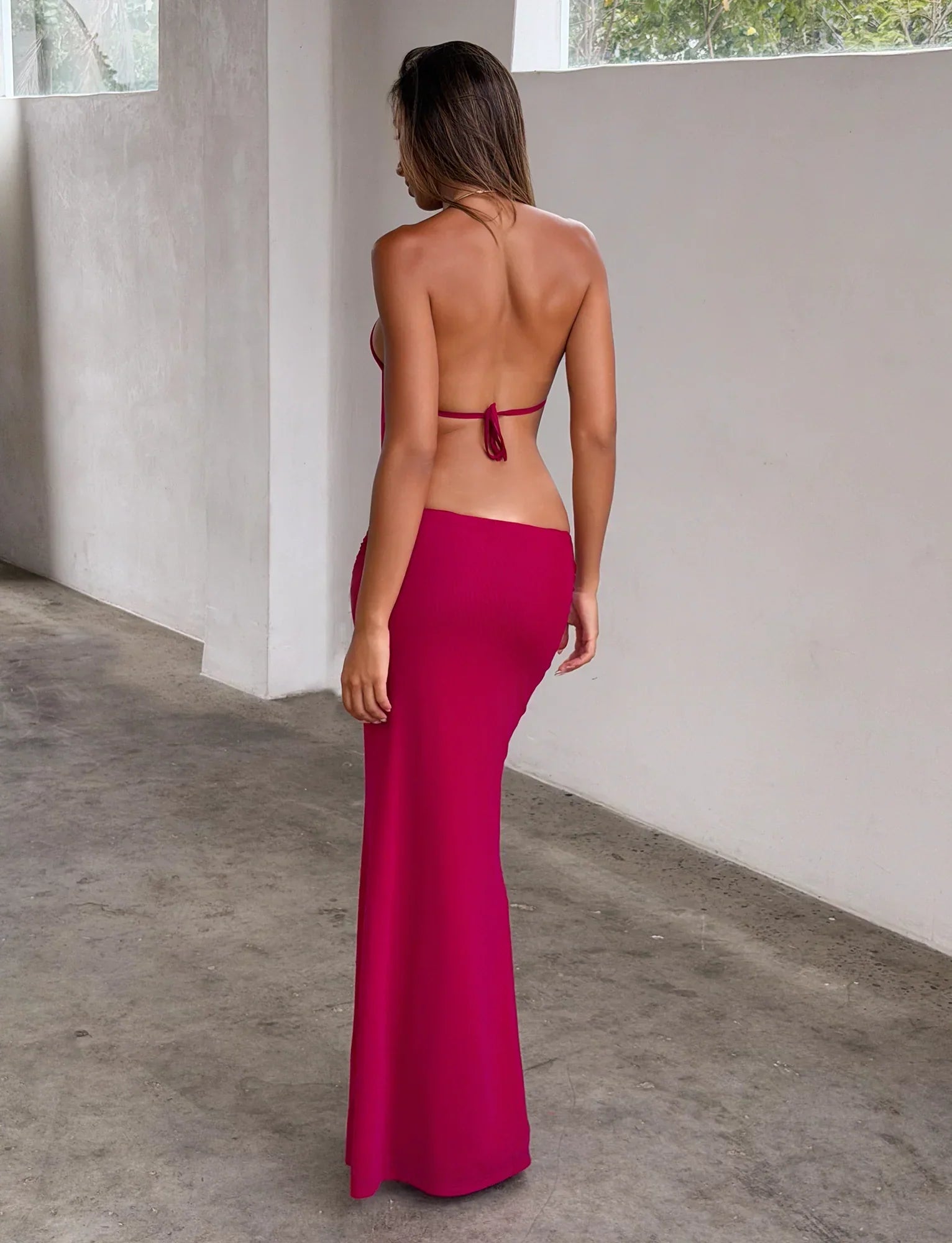 EVANNA MAXI DRESS BERRY