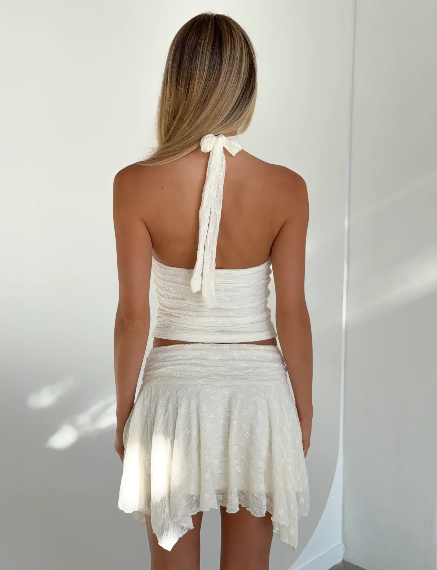 MYLAH ONE SHOULDER TOP IVORY