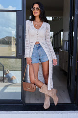 Harlie Cream Duster Cardigan