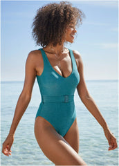 Belted One Piece Deep Teal