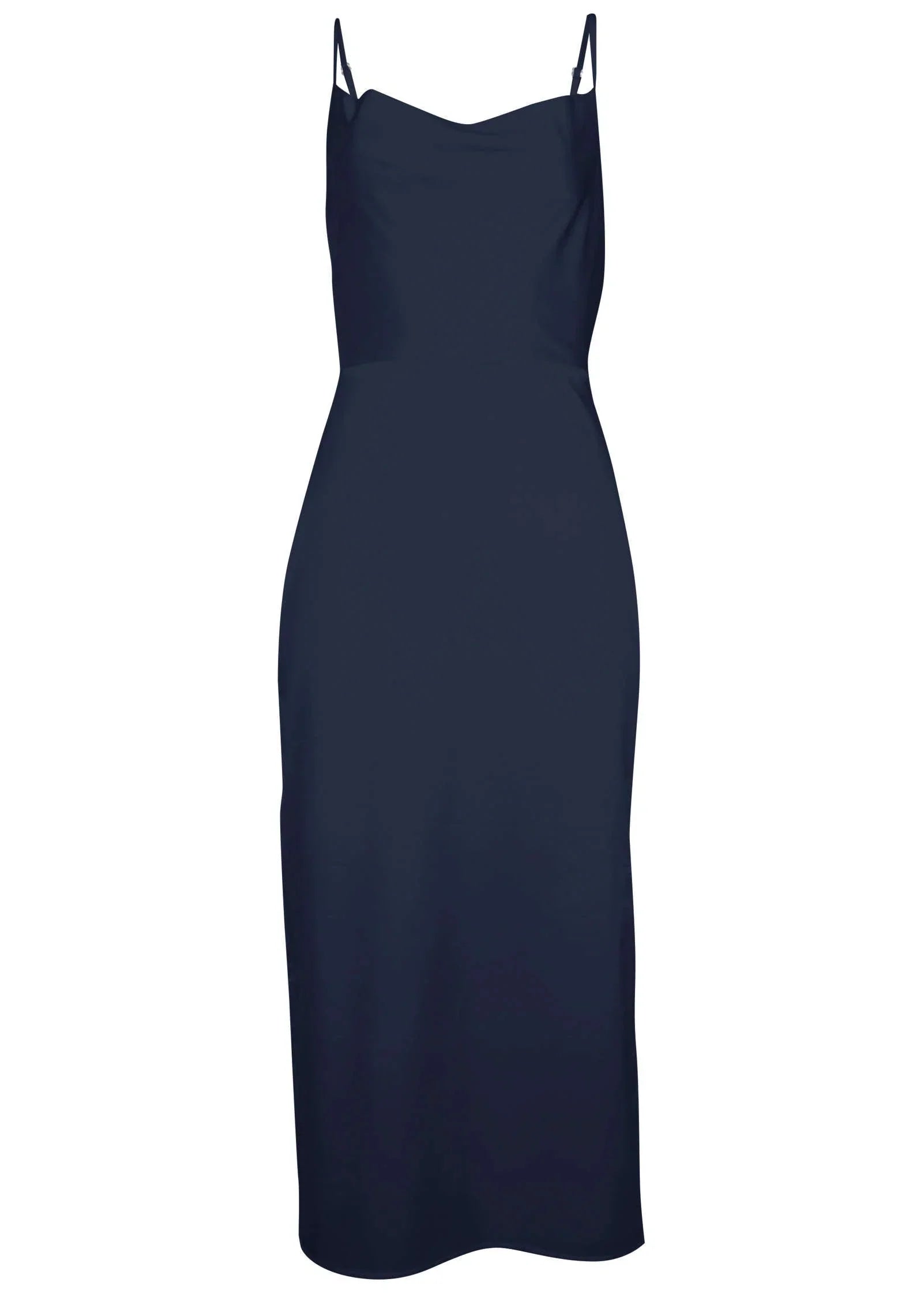 Cowl Neck Slip Dress Navy