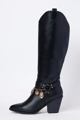 Cattle Black Charm Cowboy Boots FINAL SALE