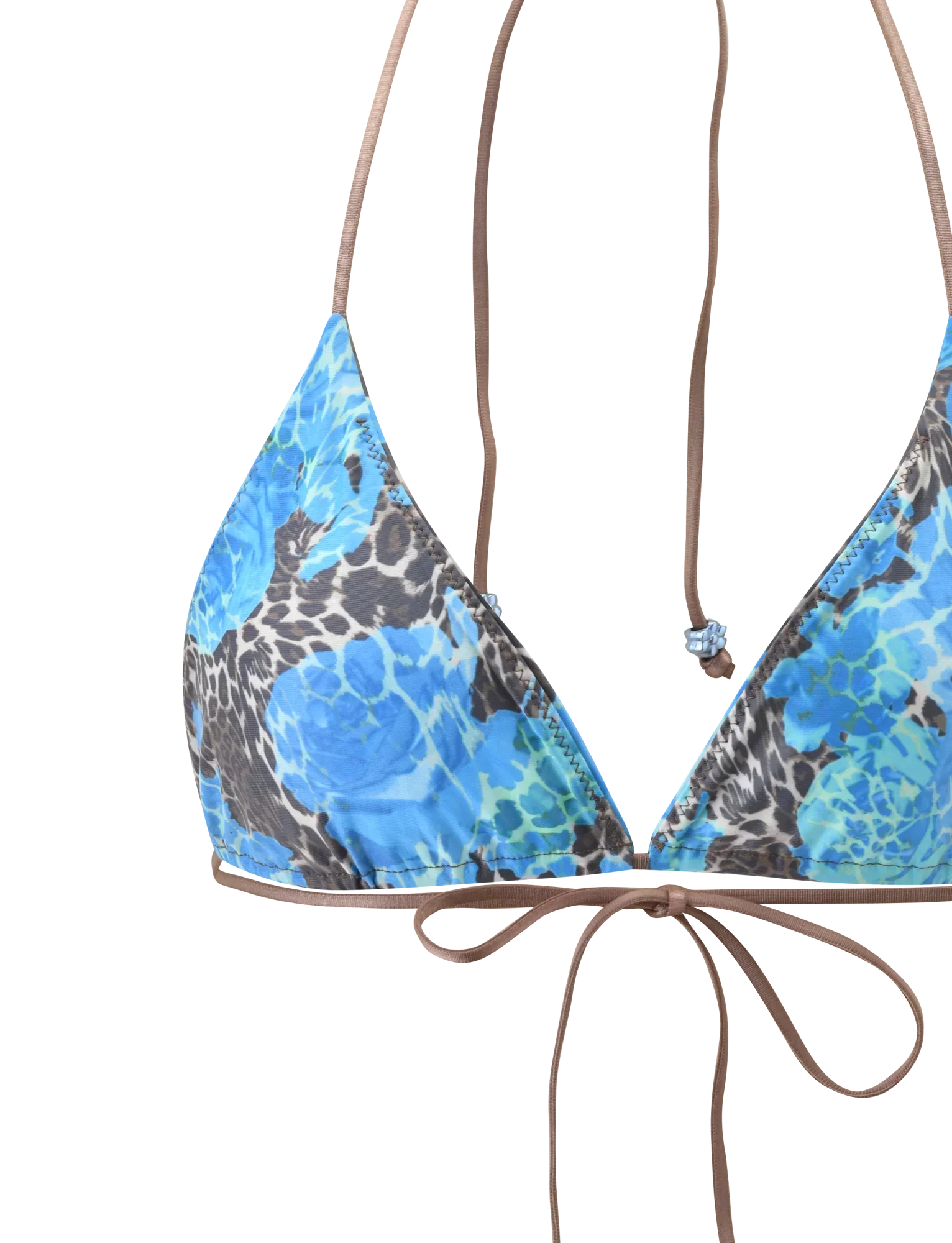 AVE BIKINI TOP BLUE LEOPARD