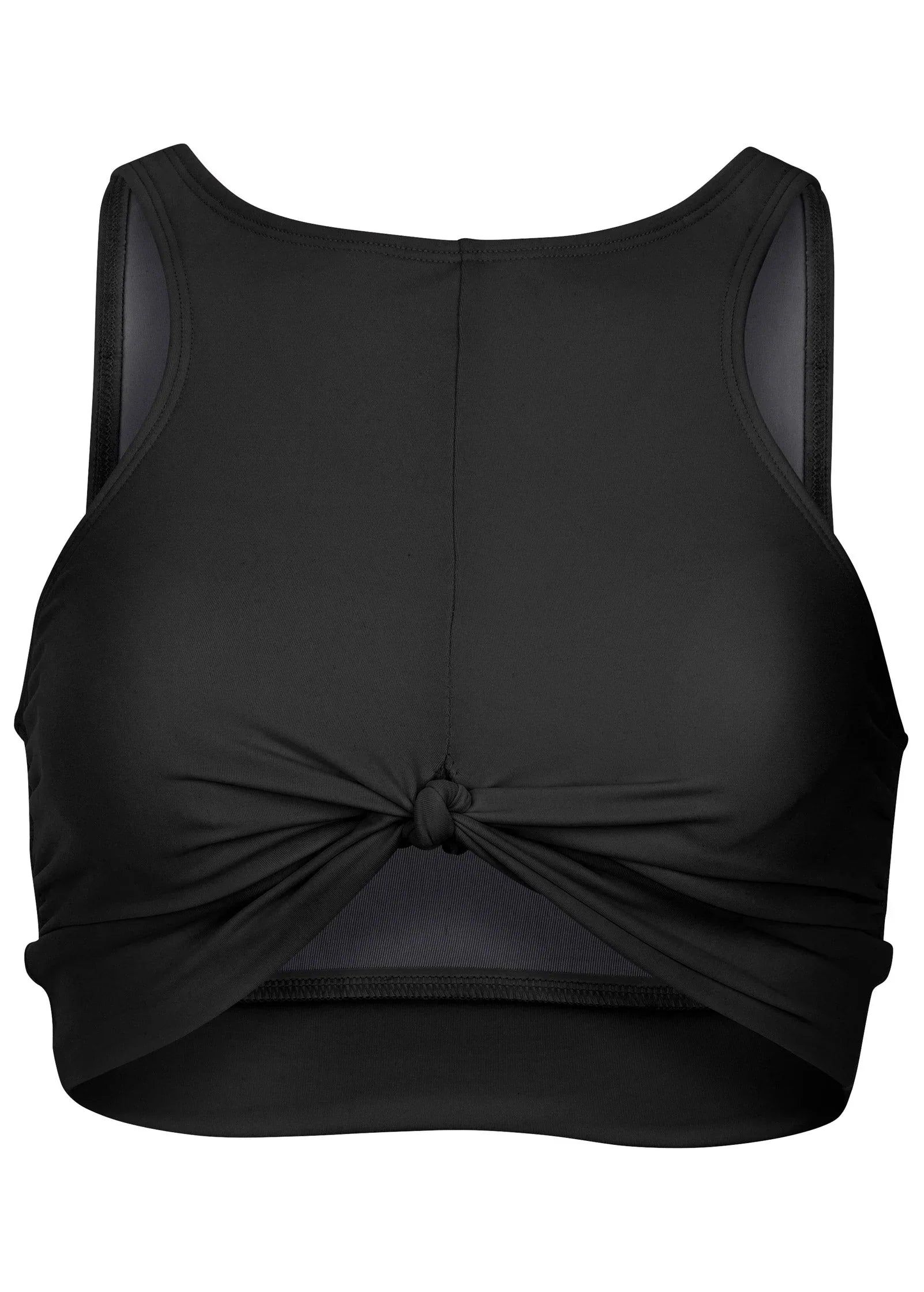 Knot High Neck Top Black Beauty