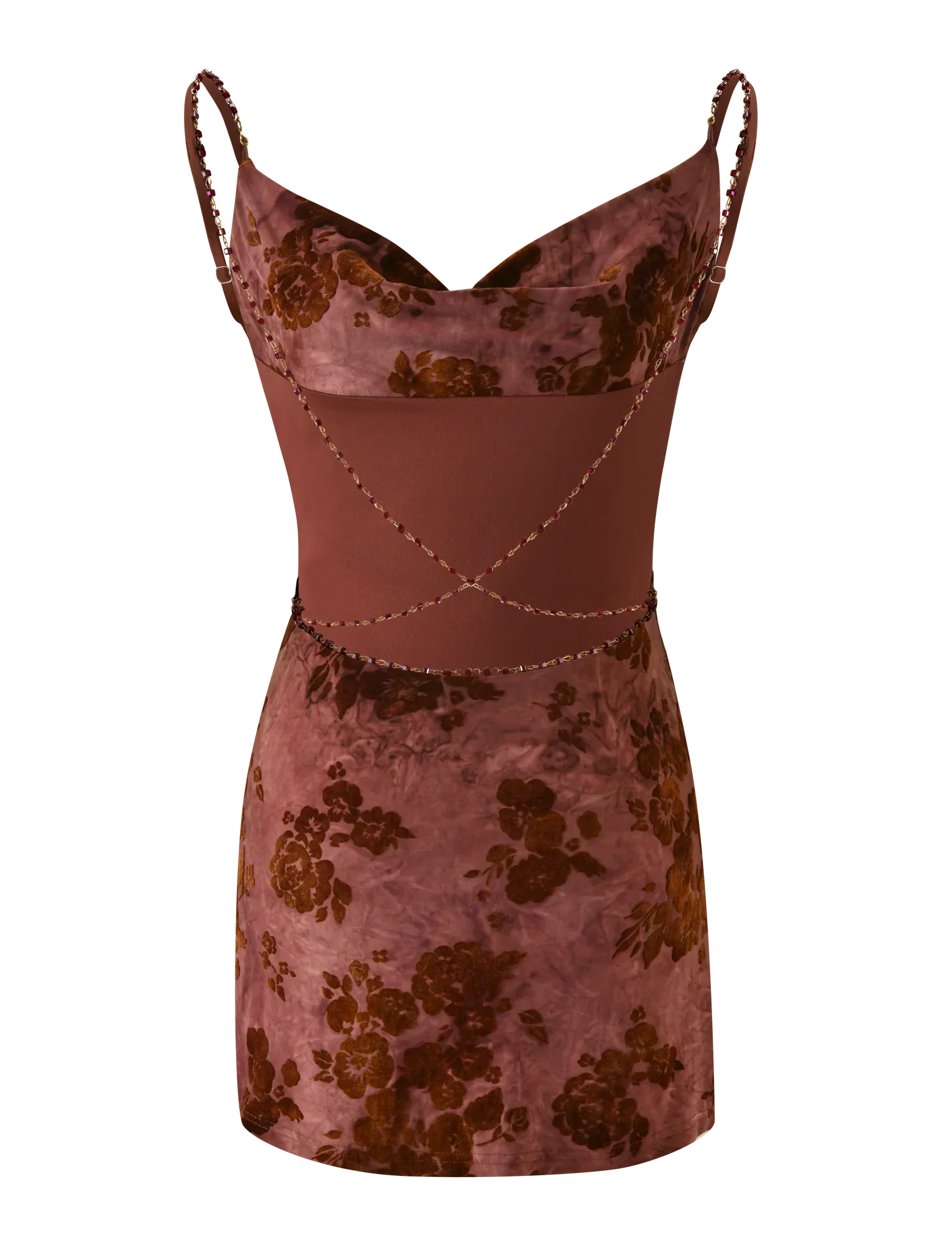 SPARROW MINI DRESS CHOCOLATE BURNOUT