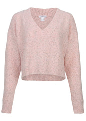 V Neck Sweater Pink Multi