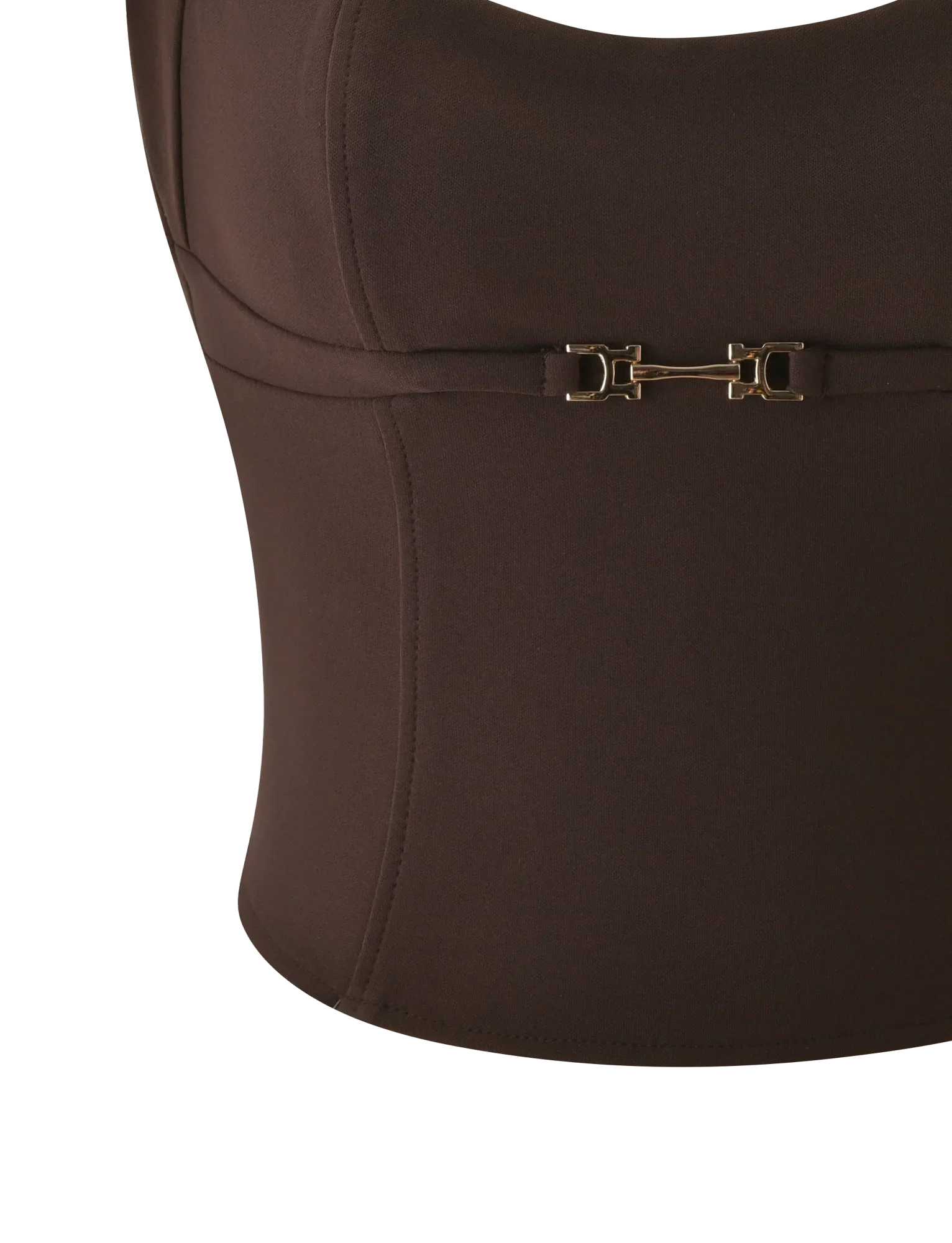 KITTIE BUCKLE TOP CHOCOLATE