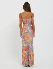 JULIANNA DRESS MULTI LEOPARD ORANGE LEOPARD