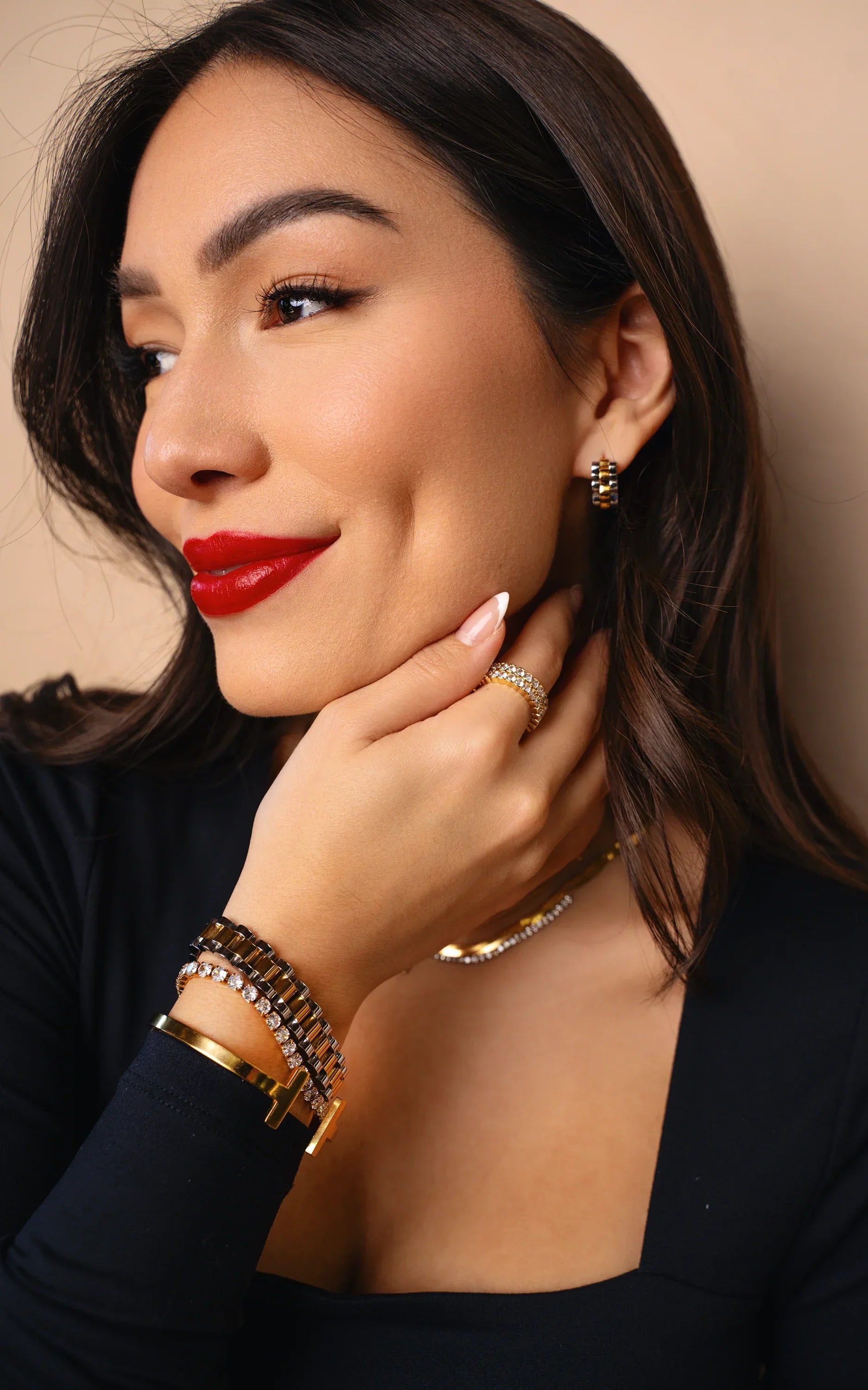 Vega Silver and Gold Band Bracelet