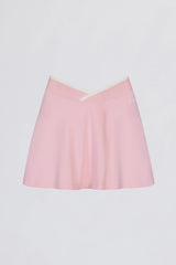Soft Active Crossover Mini Skort in Powder Pink