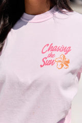 Chasing The Sun Light Pink Graphic Tee