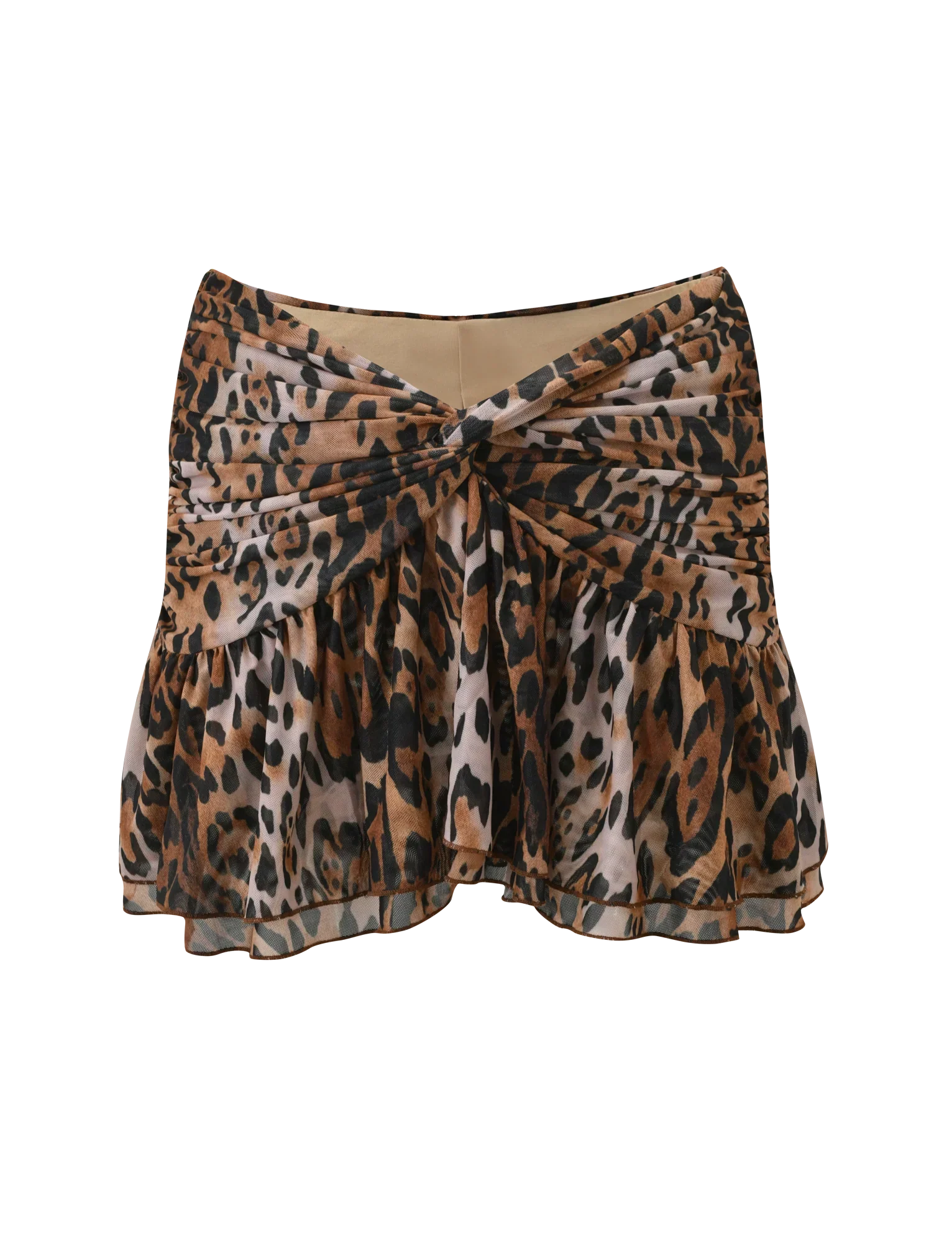 AZALEA TWIST MINI SKIRT LEOPARD