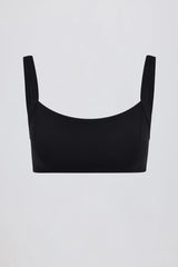 Soft Active Seam Detail Sports Bra in Black