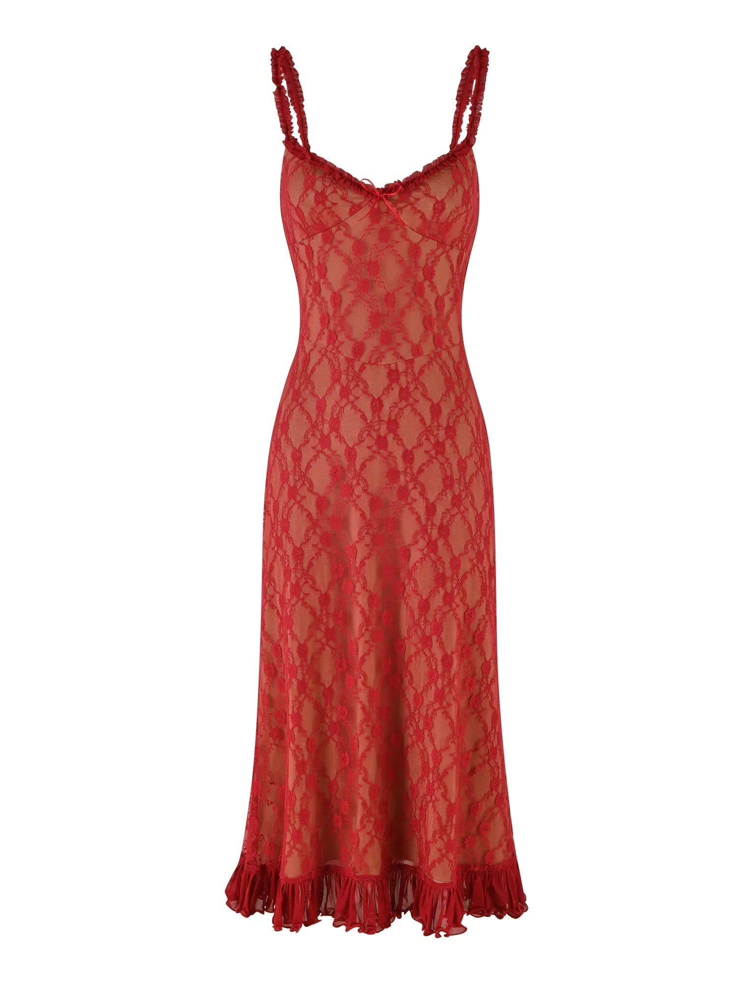 DEJA DRESS RED BERRY RED