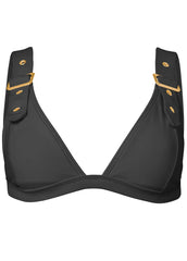 Jet Set Belted Triangle Top Black Beauty
