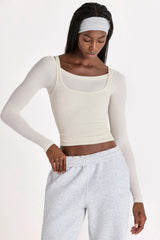 ButterCloud Layered Top in Coconut