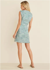 Terrace Tweed Mini Dress Blue Multi