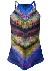 Hanky Hem High Neck Tankini Top Island Life