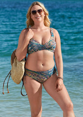 Lovely Lift Wrap Bikini Top Gypsy Paisley