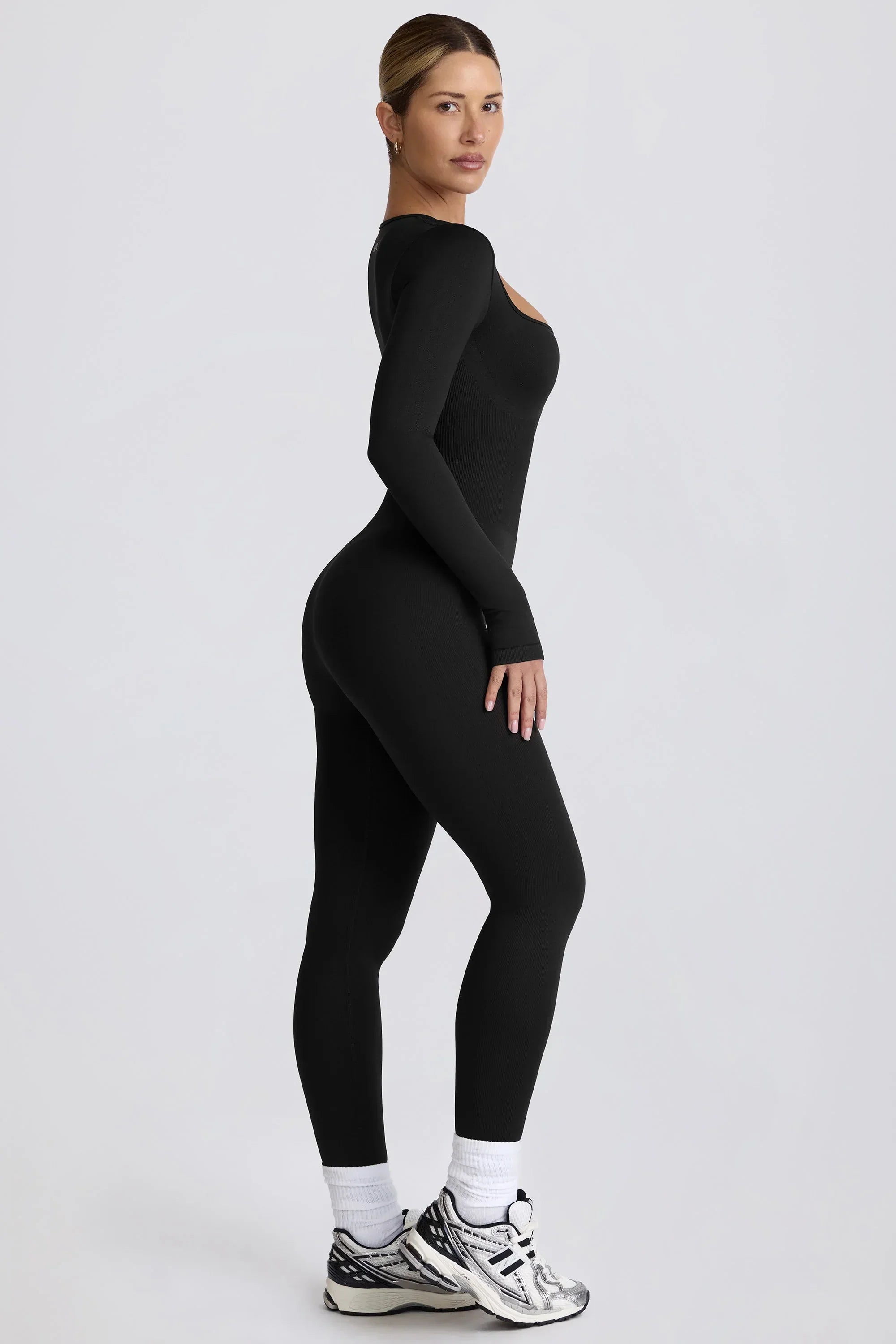 Super Sculpt Seamless Full Length Jumpsuit in Black