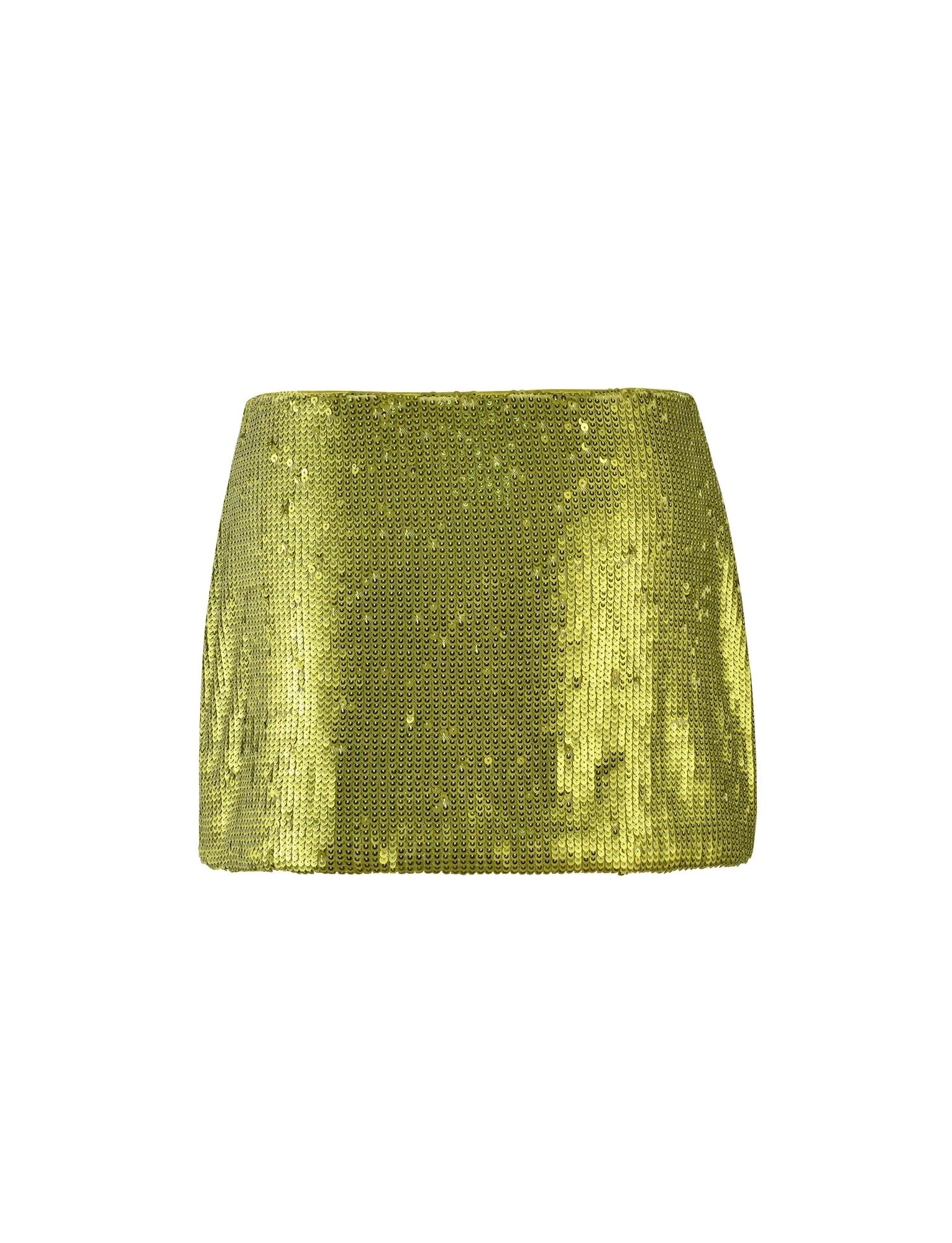 KAYE SKIRT GREEN GREEN SEQUIN