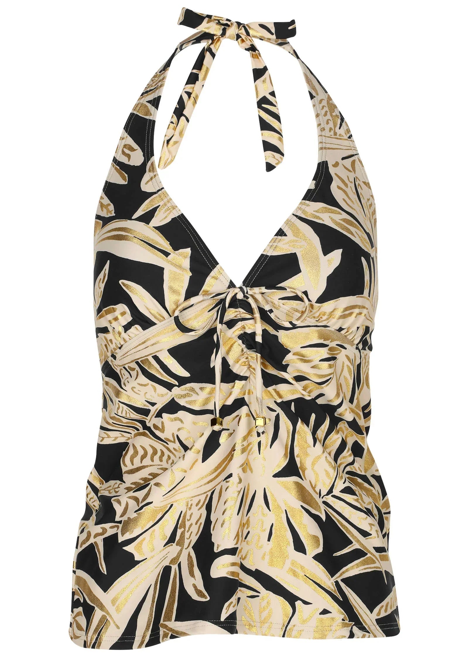 Sicily Halter Tankini Top Tricolor Jungle