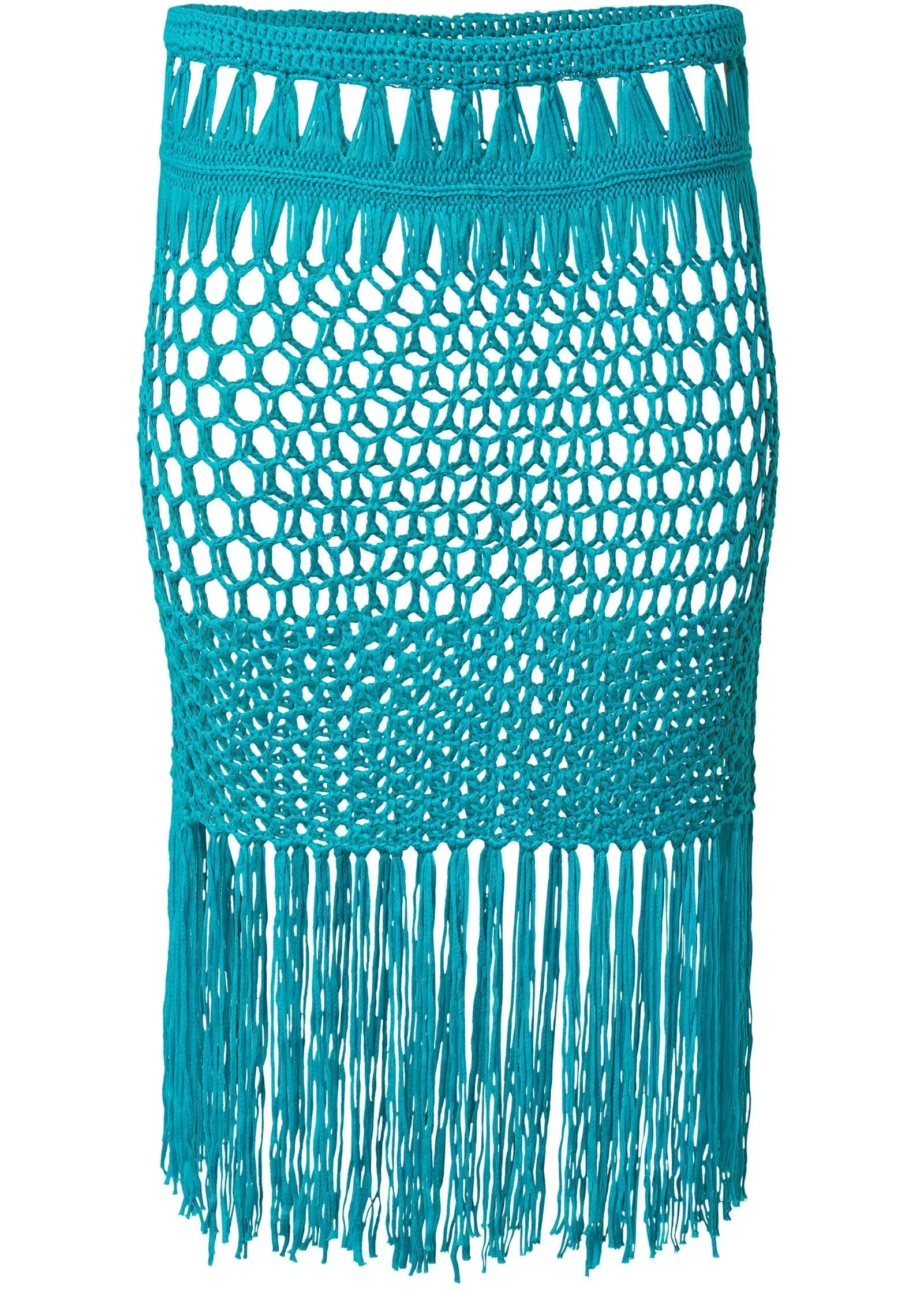 Fringe Mini Skirt Aqua Reef
