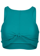 Knot High Neck Top Teal