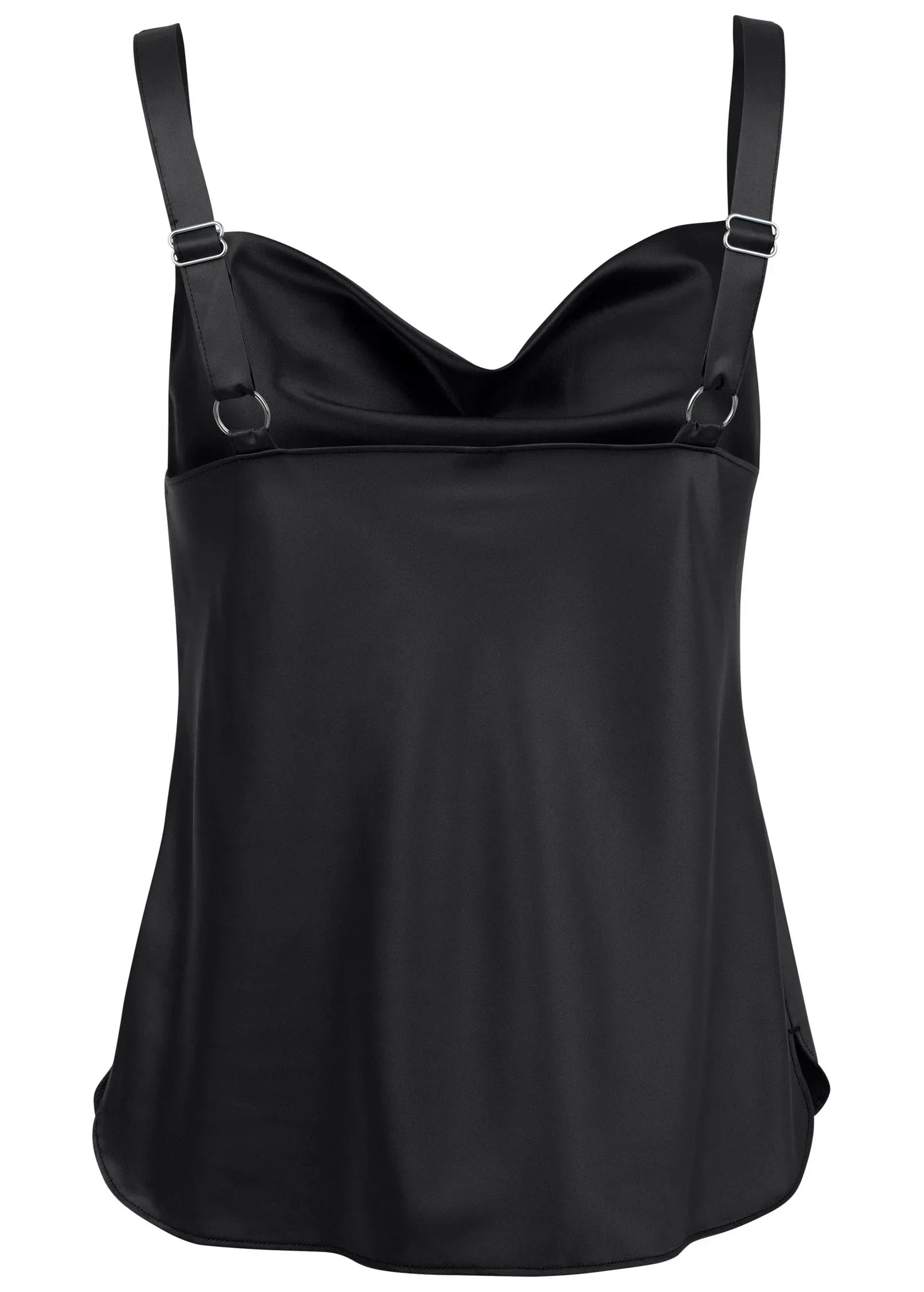 Cowl Neck Tank Jet Black