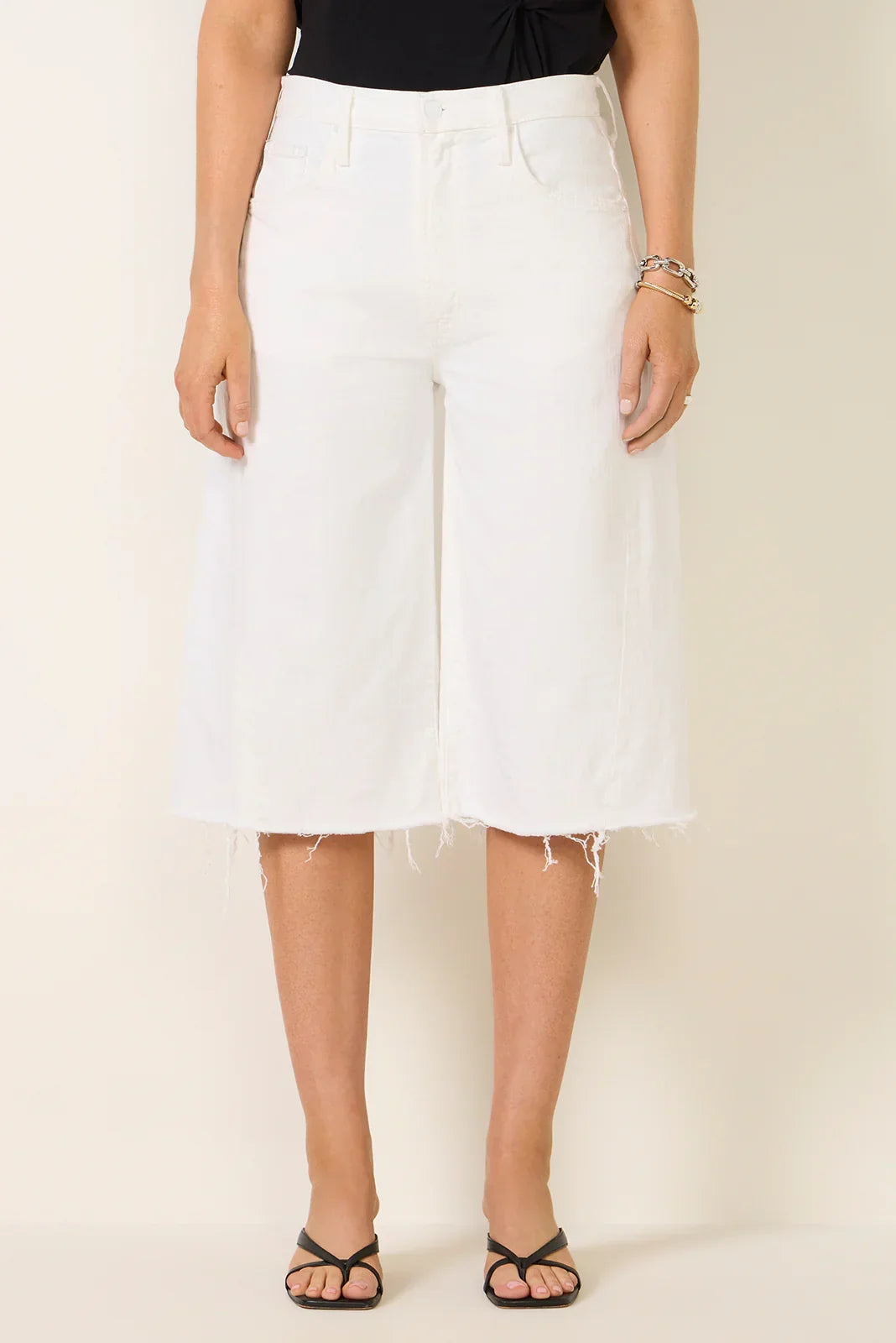 The Whole Lot Zip Twist Fray Shorts