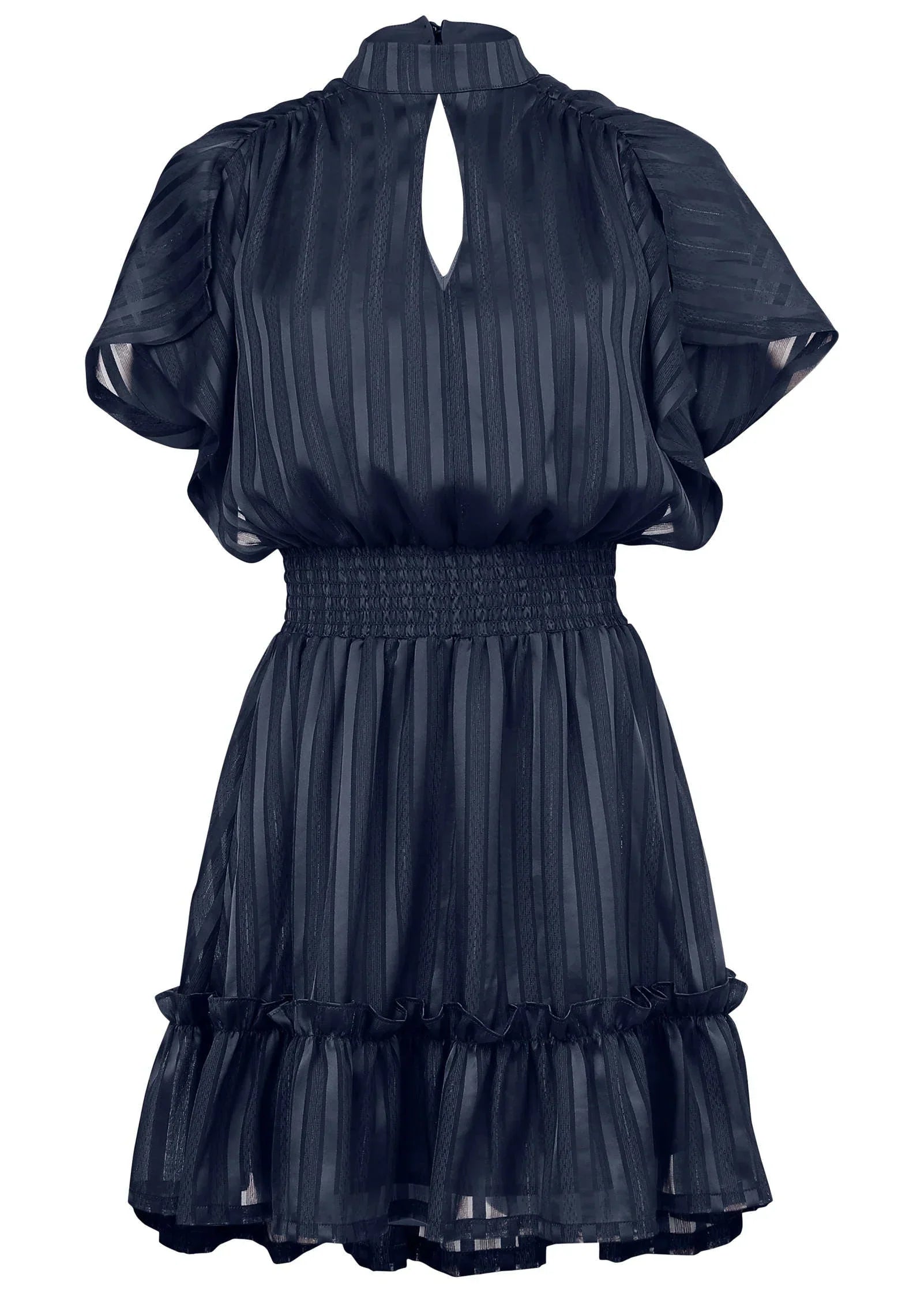 High Neck Mini Dress Navy