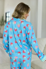 Cozy Crush Long Sleeve Pajama Top Berry Bliss