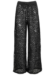 Lace Cover Up Pant Jet Black