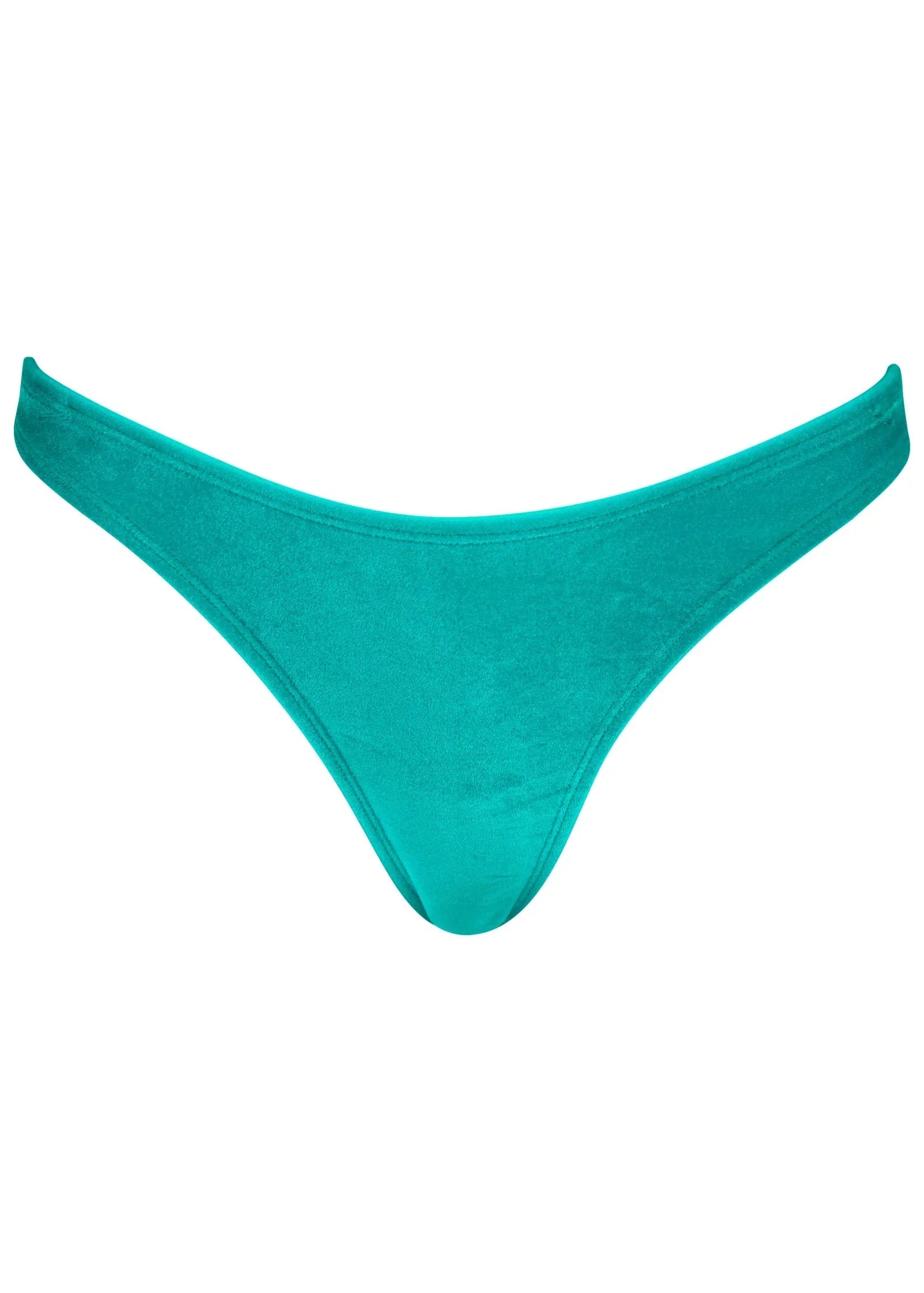 Velvet High Leg Swim Bottom Teal