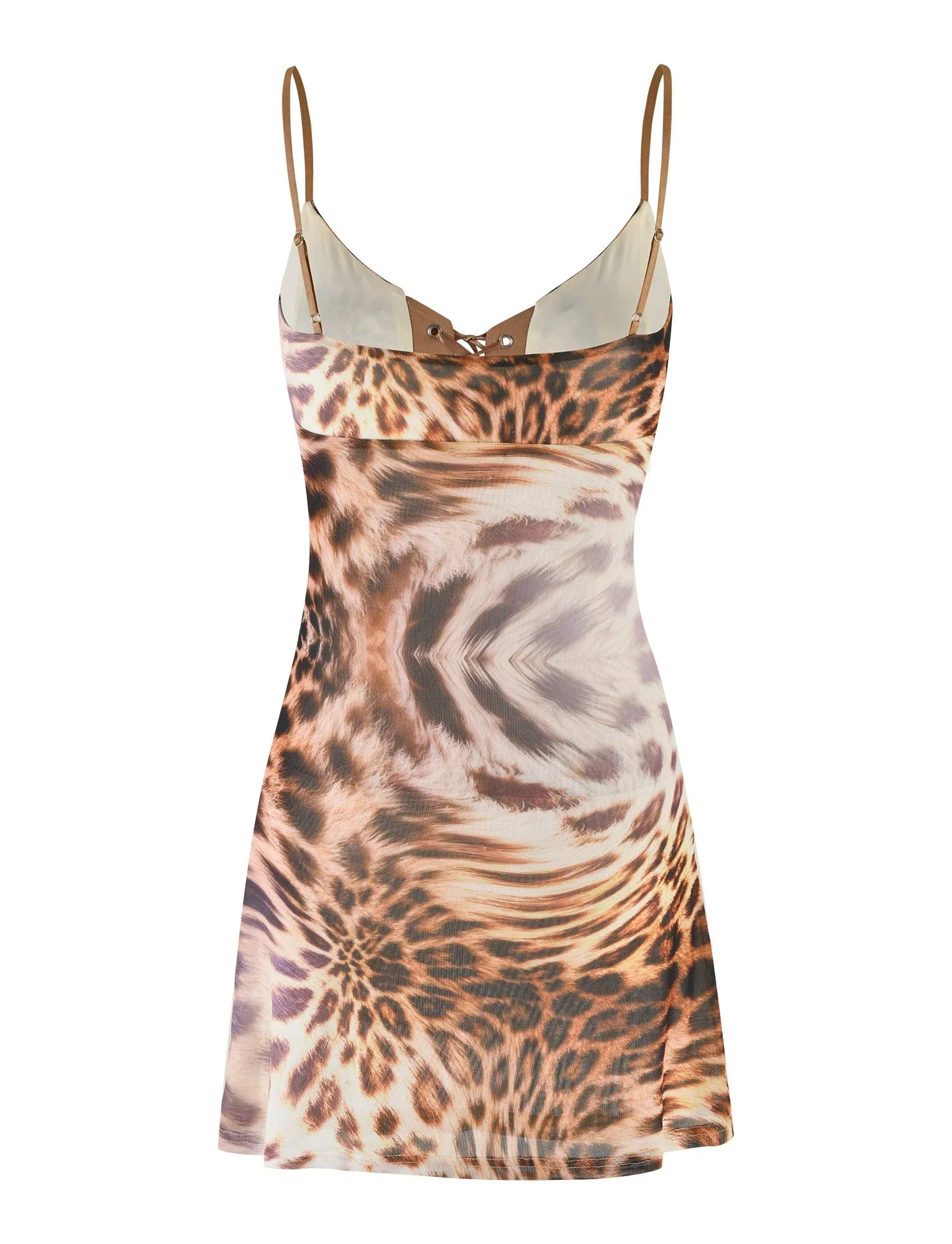 KALILAH MINI DRESS NEUTRAL LEOPARD HAZE
