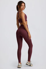 Super Sculpt Seamless High Waist Leggings in Burgundy