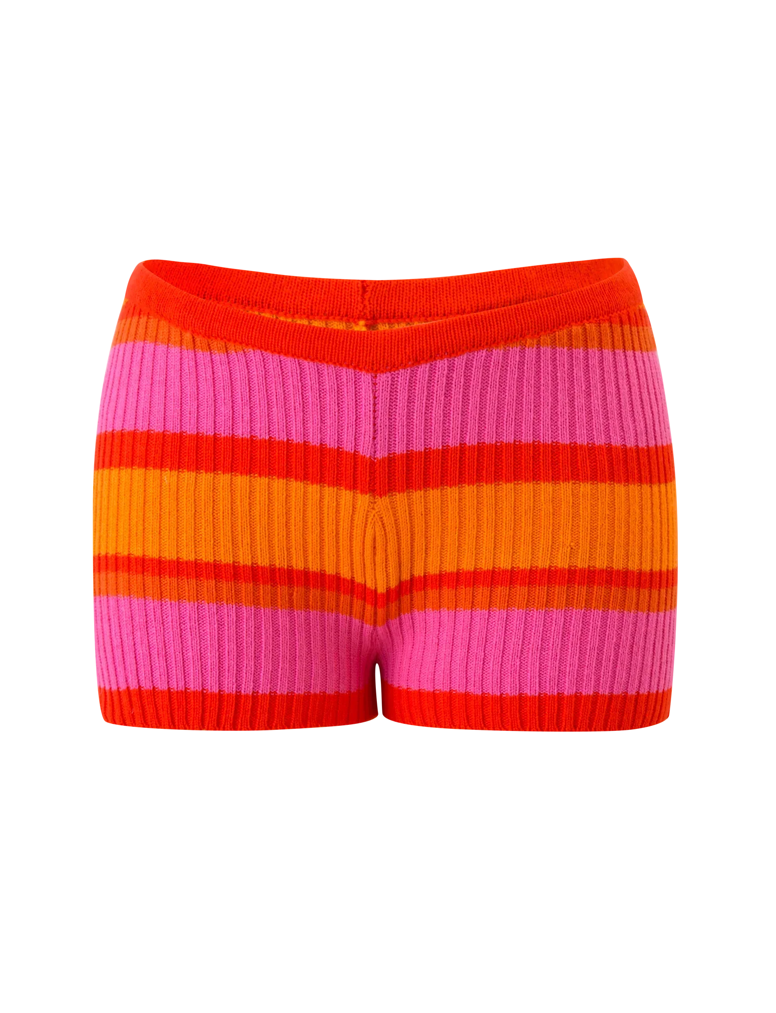 EVERLY KNIT SHORT SUNSET TROPICAL STRIPE