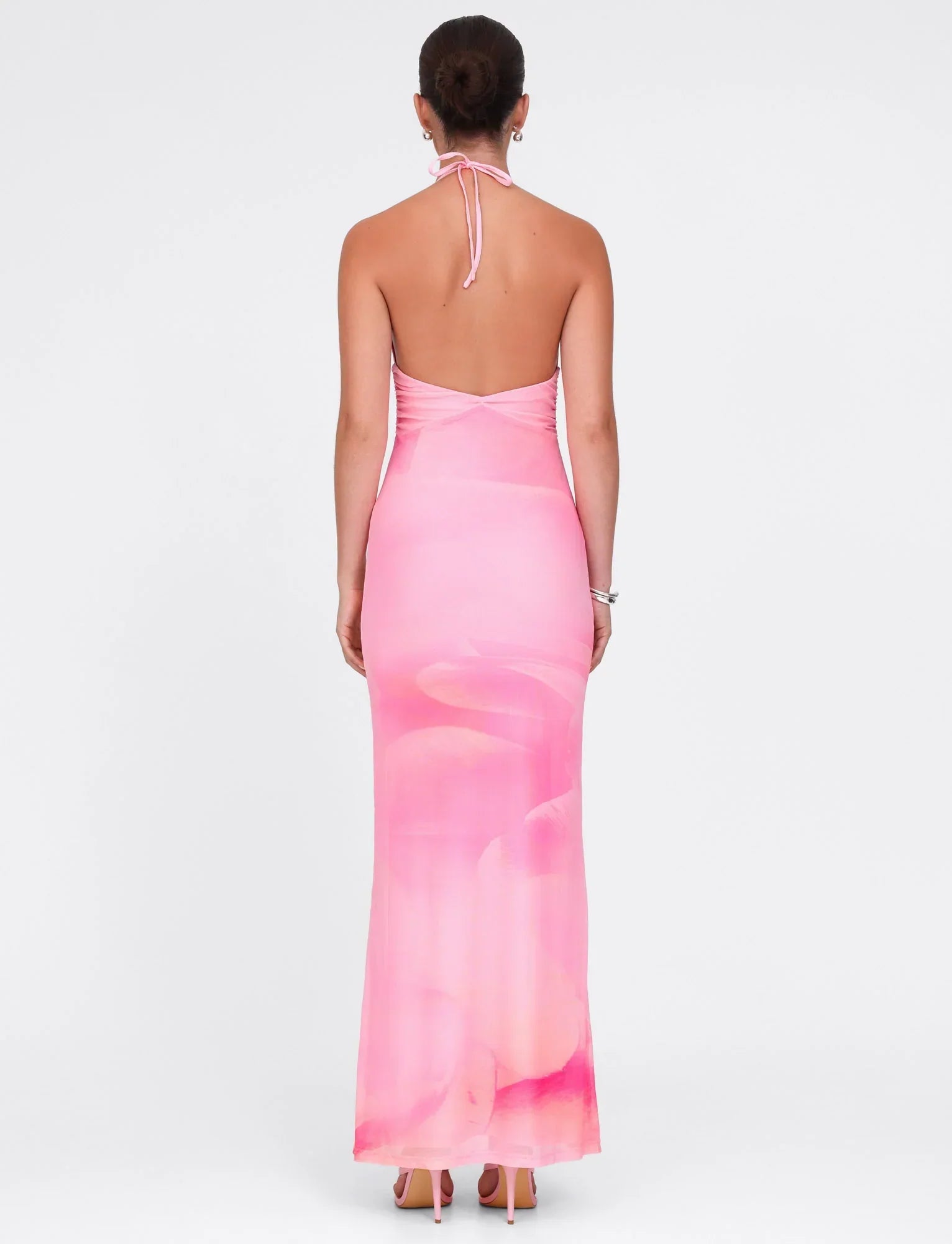 DENAE MAXI DRESS PINK FLORAL PINK BLOSSOM