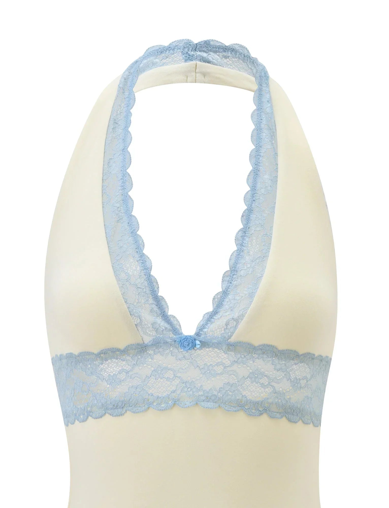 CALINA PLUNGE LACE TOP CREAM