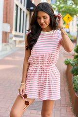 Justice Pink Striped Romper SALE