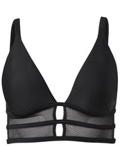 Long Line Bikini Top Black Beauty