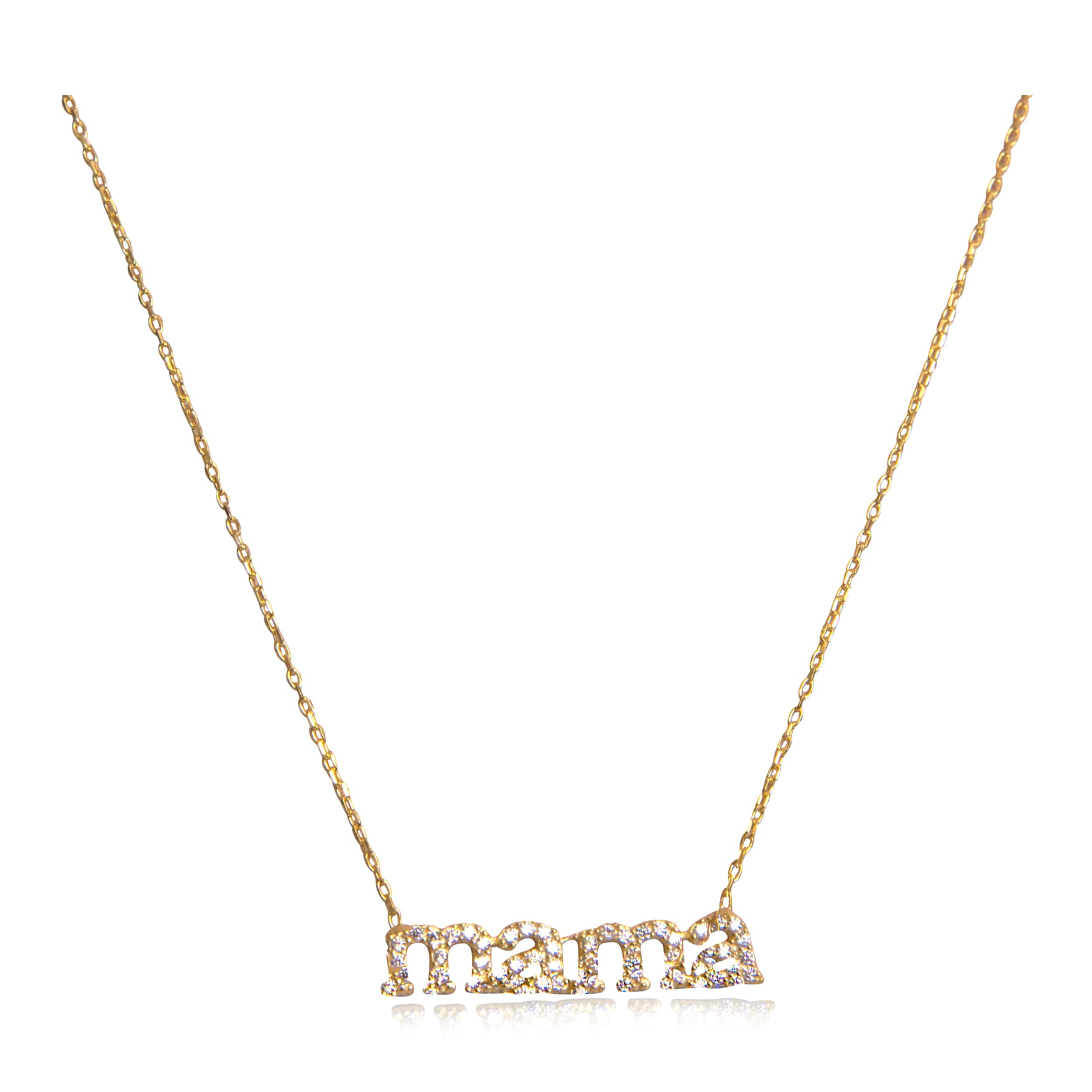 Mama Diamond Gold Necklace III