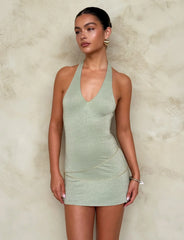 OPELI DRESS GREEN GREEN SPARKLE