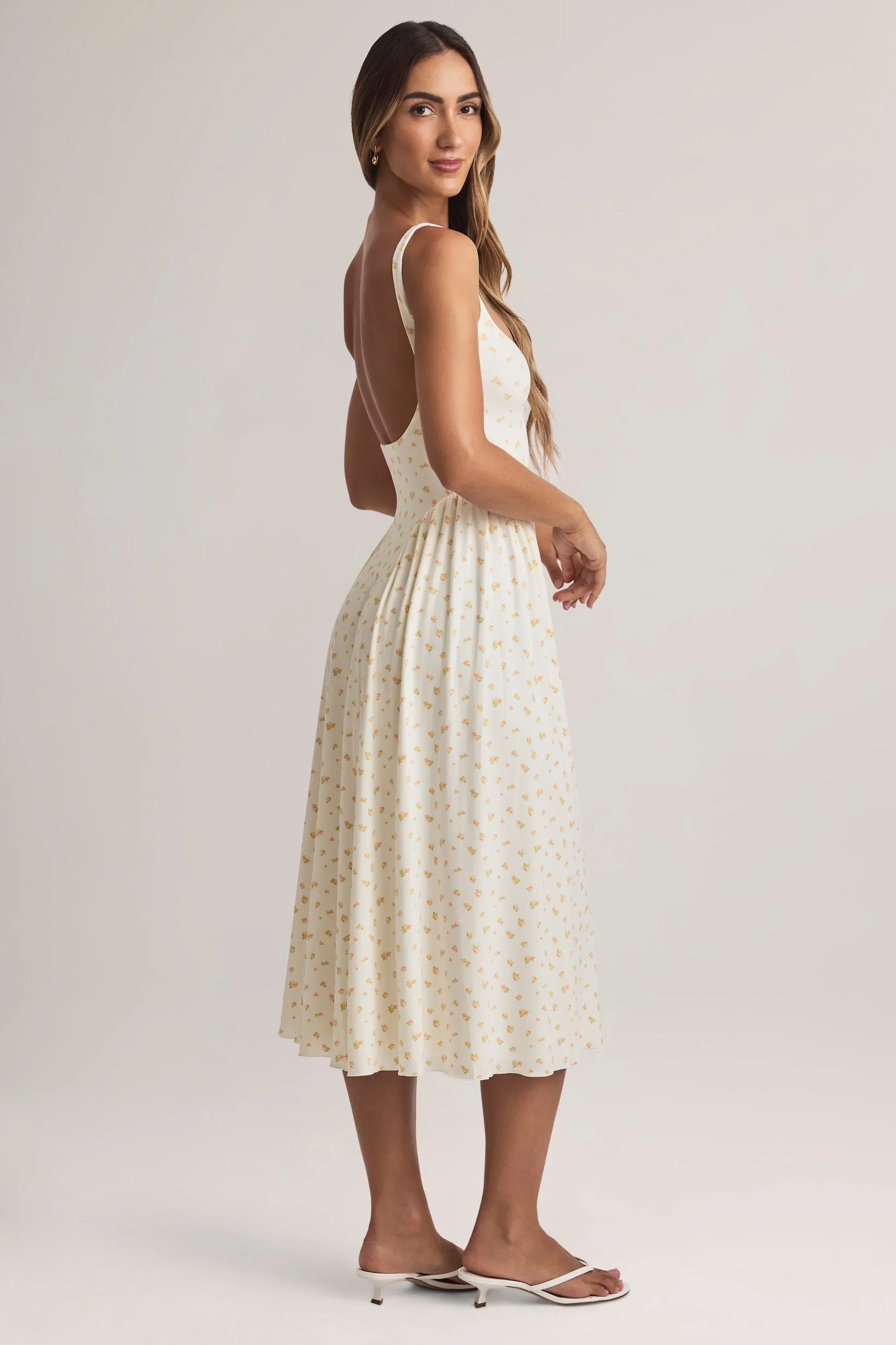 Modal A Line Midaxi Dress in Floral Print