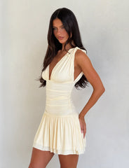 HALONA MINI DRESS CREAM