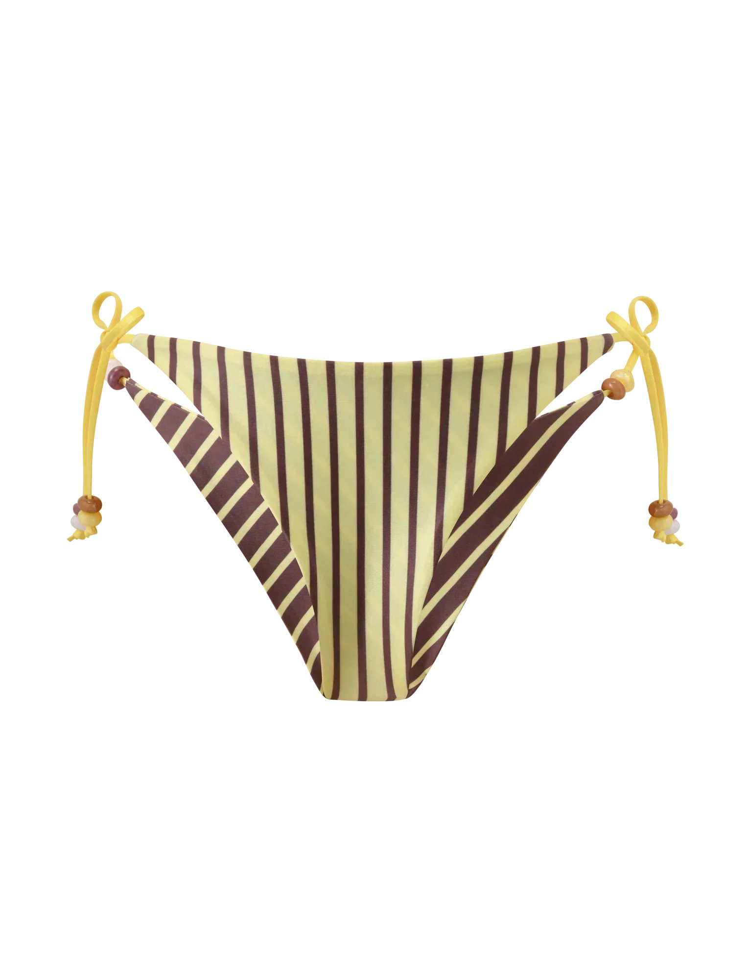 FINLEA REVERSIBLE BIKINI BOTTOM BROWN AND YELLOW STRIPE