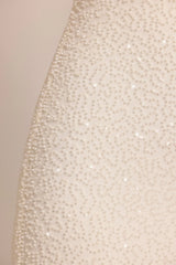 Embellished Square Neck Mini Dress in White